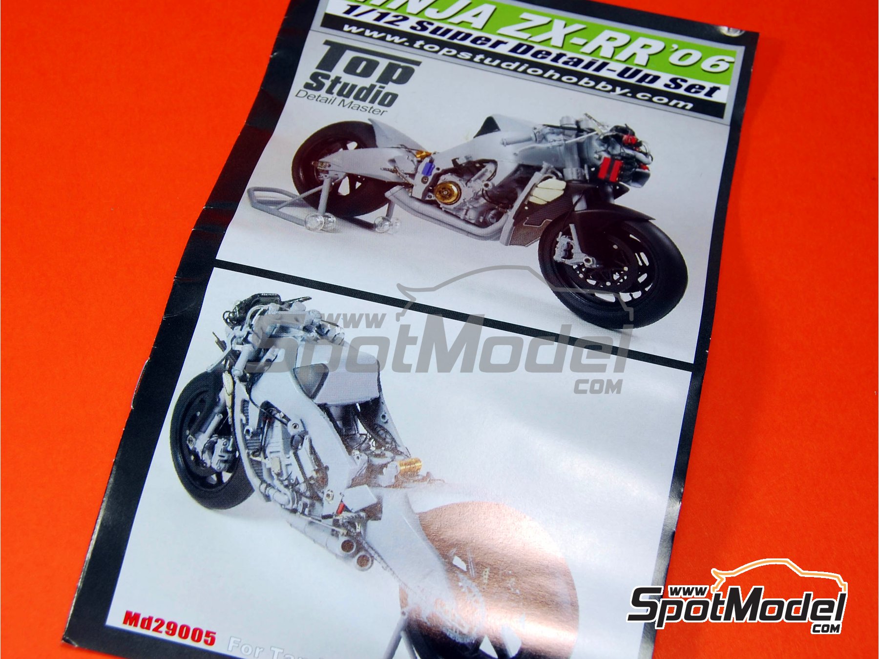 Kawasaki Ninja ZX-RR - 2006. Detail up set in 1/12 scale manufactured by  Top Studio (ref. MD29005)